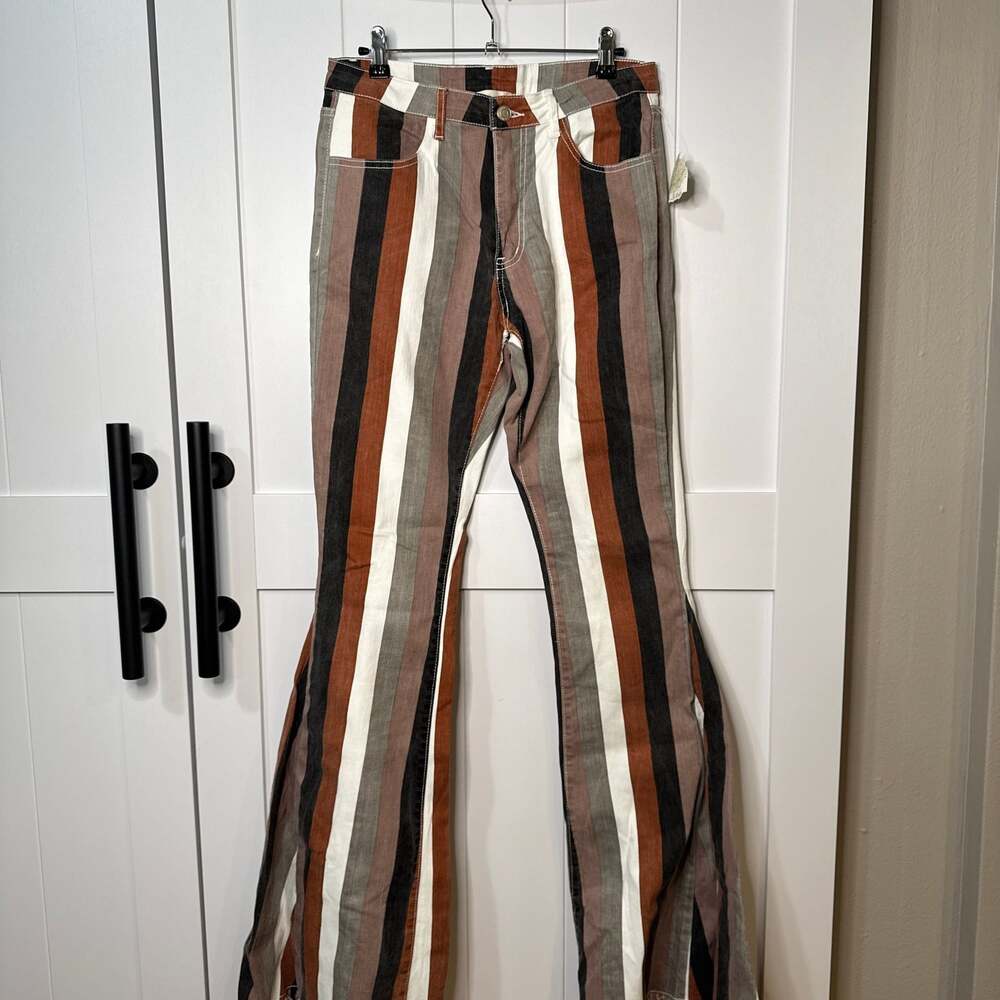 Altar'd State Multicolor Striped Flare Pants